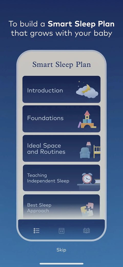 מסך תוכנית השינה ב-Smart Sleep Coach